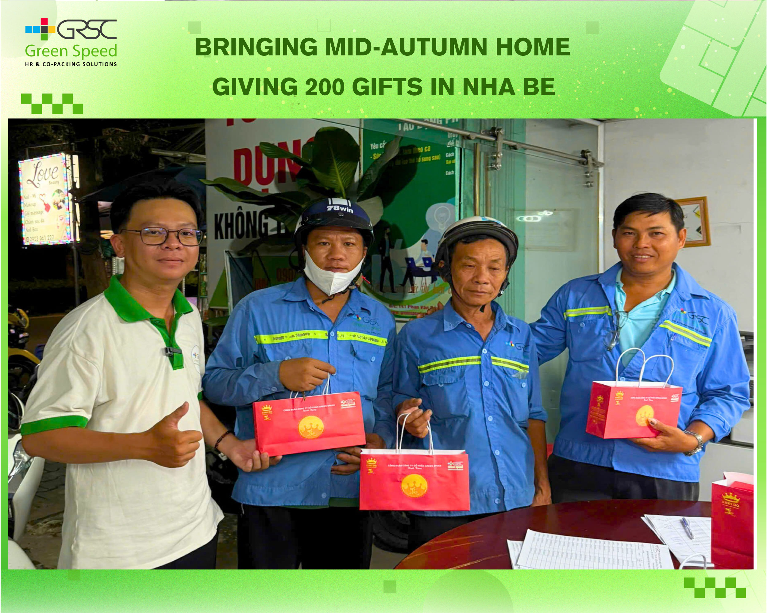 Bringing the Mid-Autumn Festival Home with Green Speed – Over 200 Gifts Delivered at Nha Be Industrial Park